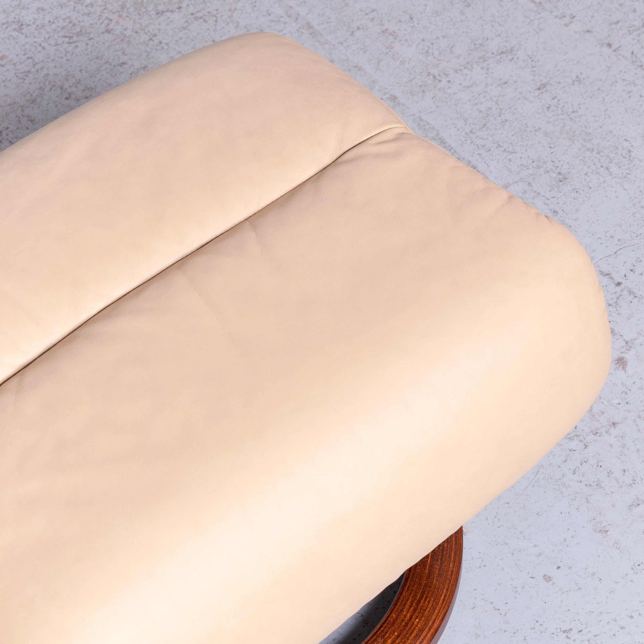 Ekornes Stressless Memphis L Set di poltrone in pelle beige Sedia moderna reclinabile 6