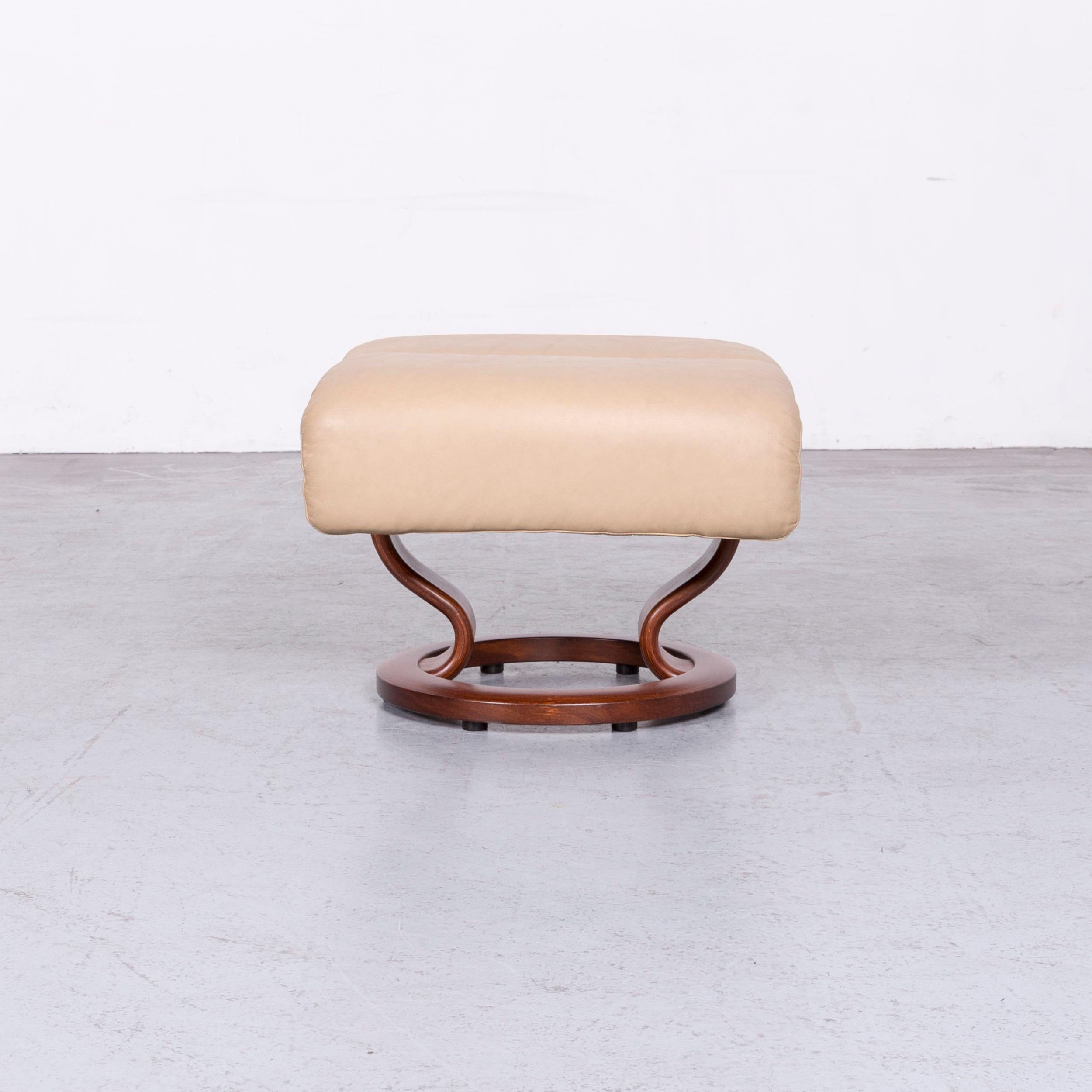 Ekornes Stressless Memphis L Set di poltrone in pelle beige Sedia moderna reclinabile 8