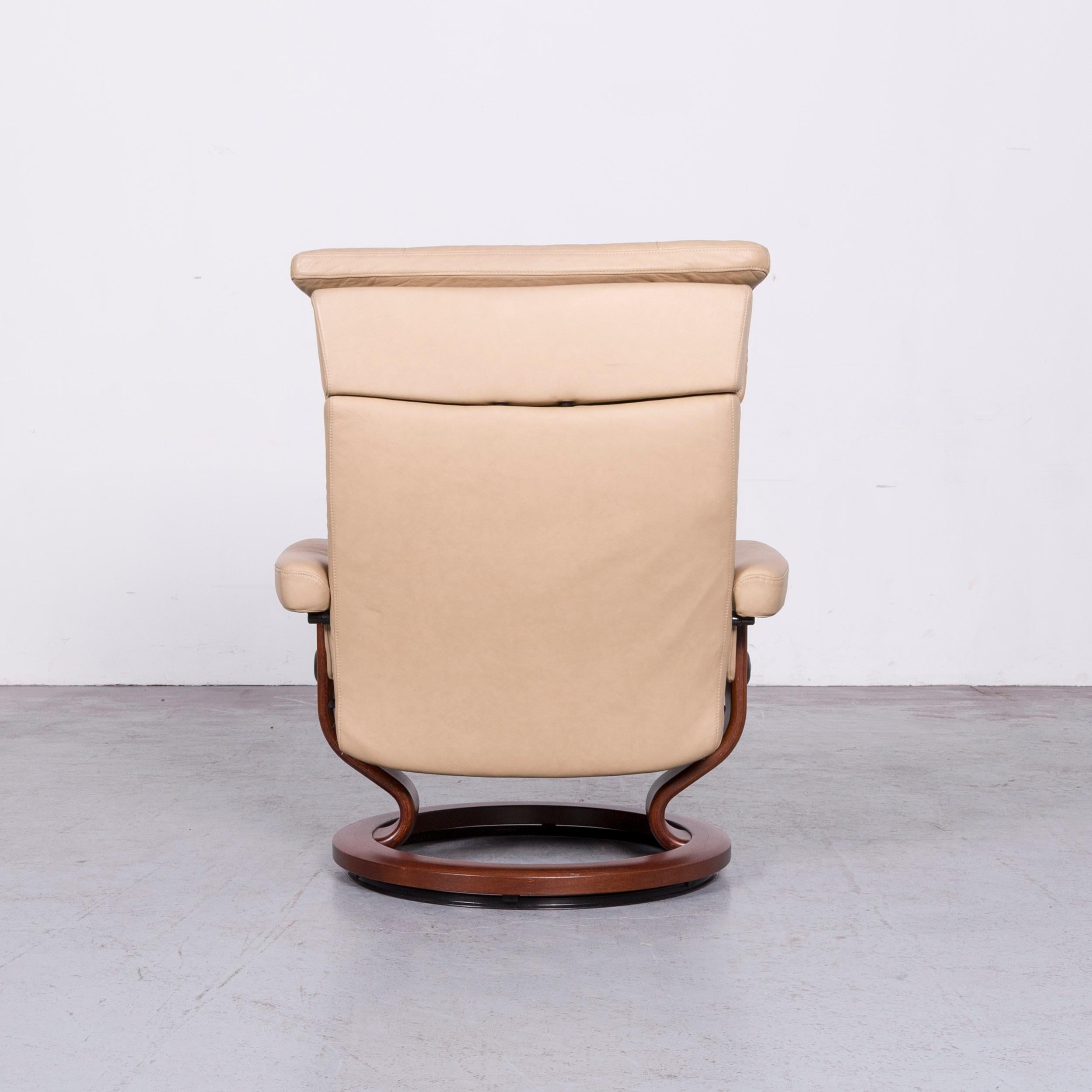 Ekornes Stressless Memphis L Set di poltrone in pelle beige Sedia moderna reclinabile 3