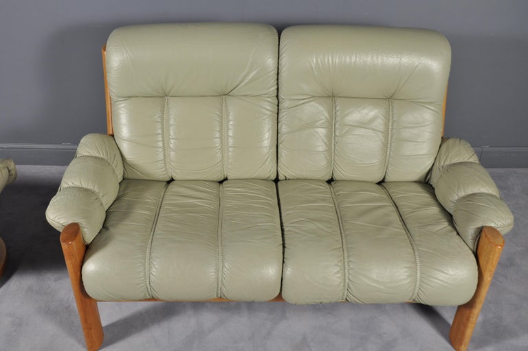 Ekornes Stressless Montana Solid Teak Loveseat Sofa by J.E. Ekornes