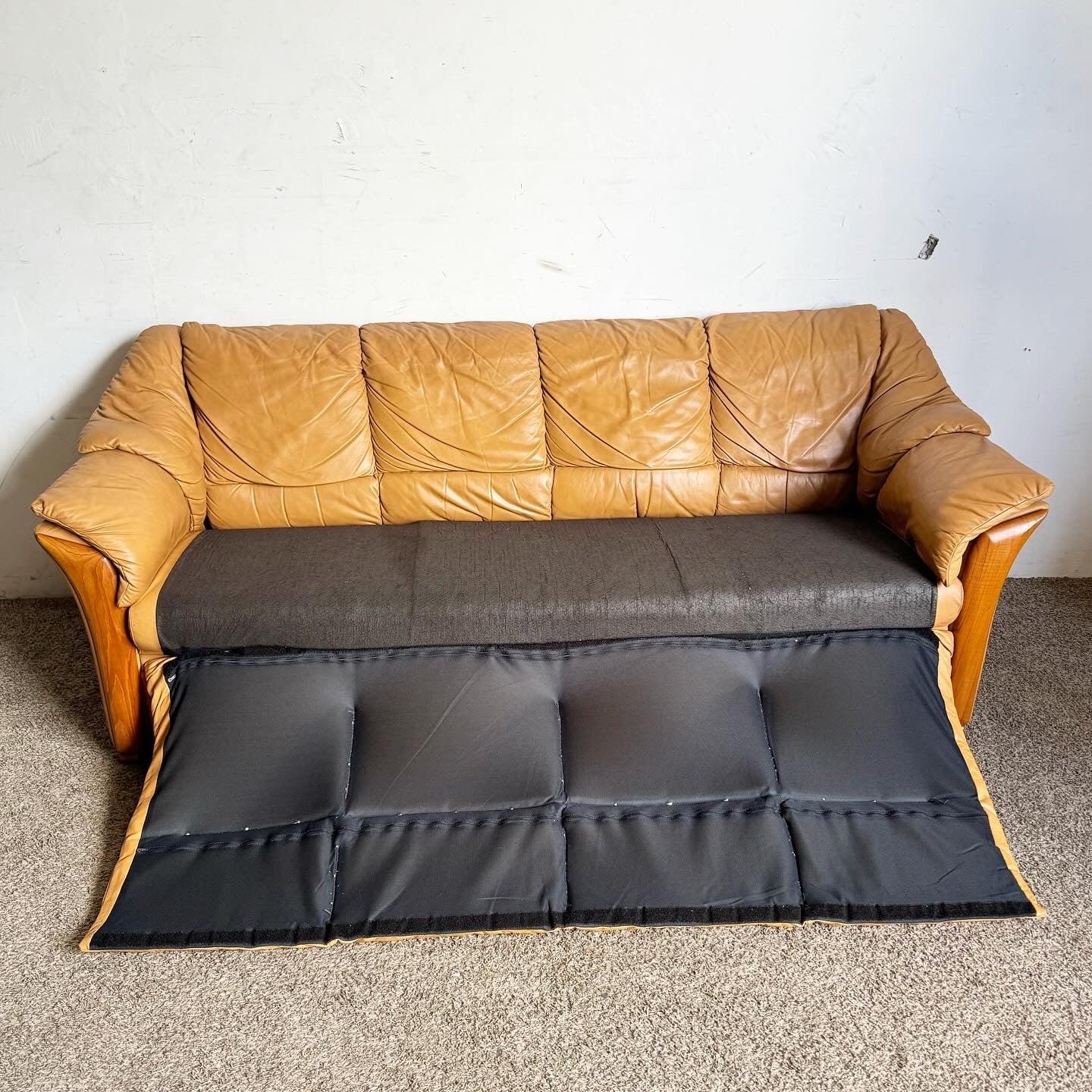 Contemporary Ekornes Stressless Oslo Leather Sofa