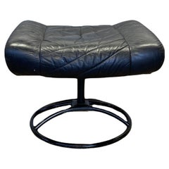 Ekornes Stressless Ottomane aus schwarzem Leder