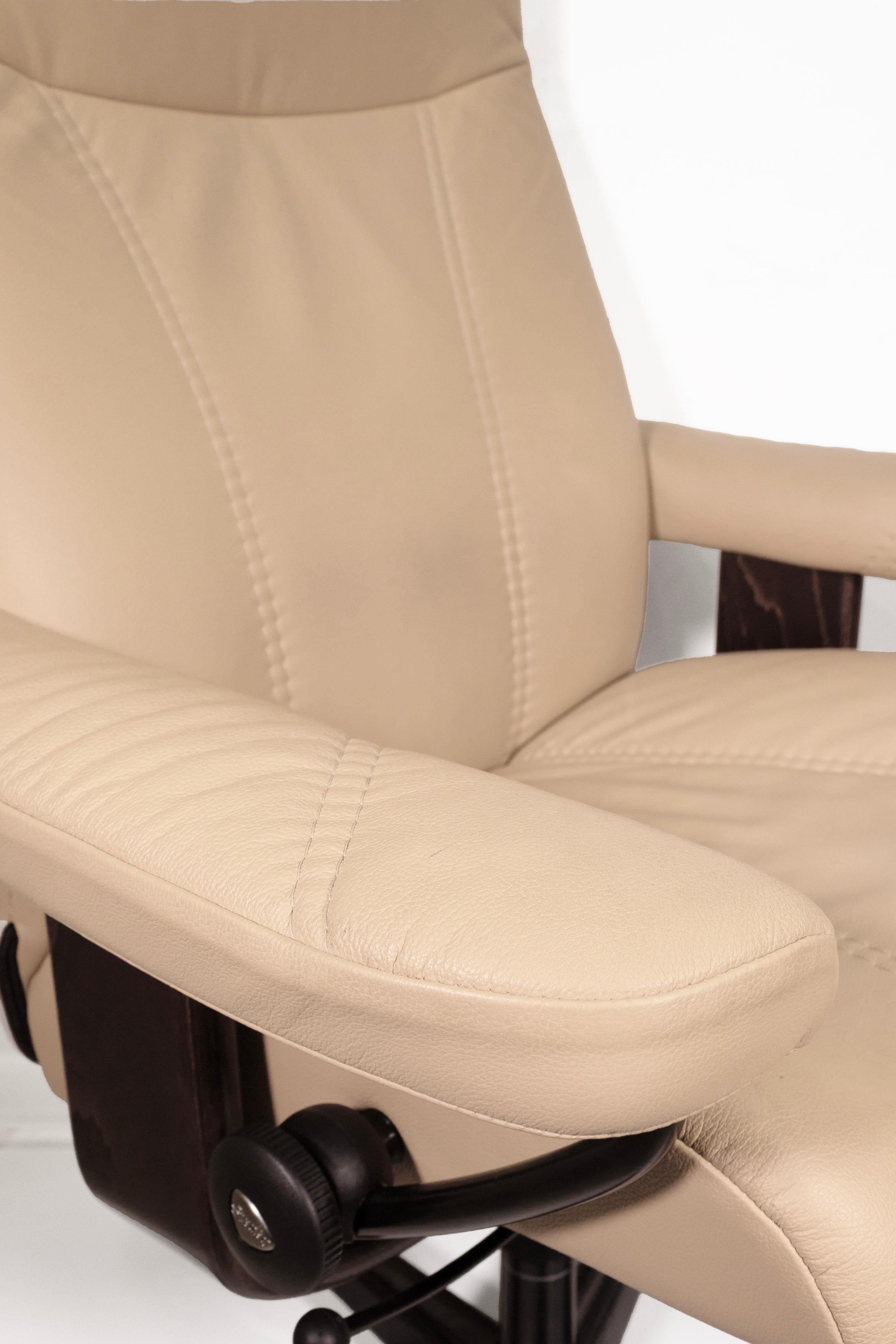 Ekornes Stressless Paloma Sedia da ufficio con schienale alto reclinabile in pelle In condizioni buone a Keego Harbor, MI