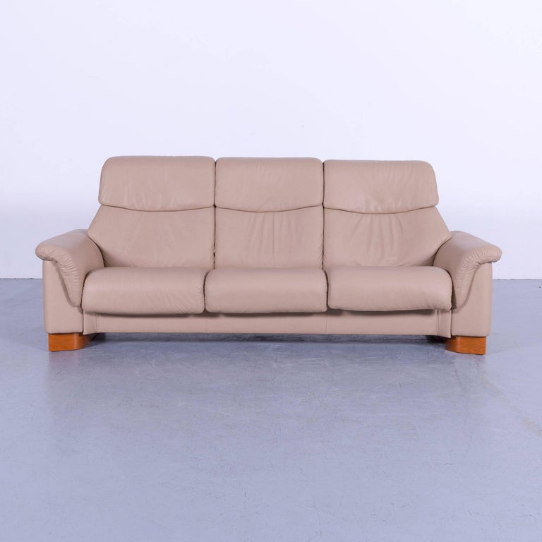 Ekornes Stressless Paradise Sofa Set Beige Leather Three-Seat Recliner at  1stDibs | beige leather recliner sofa, ekornes paradise sofa
