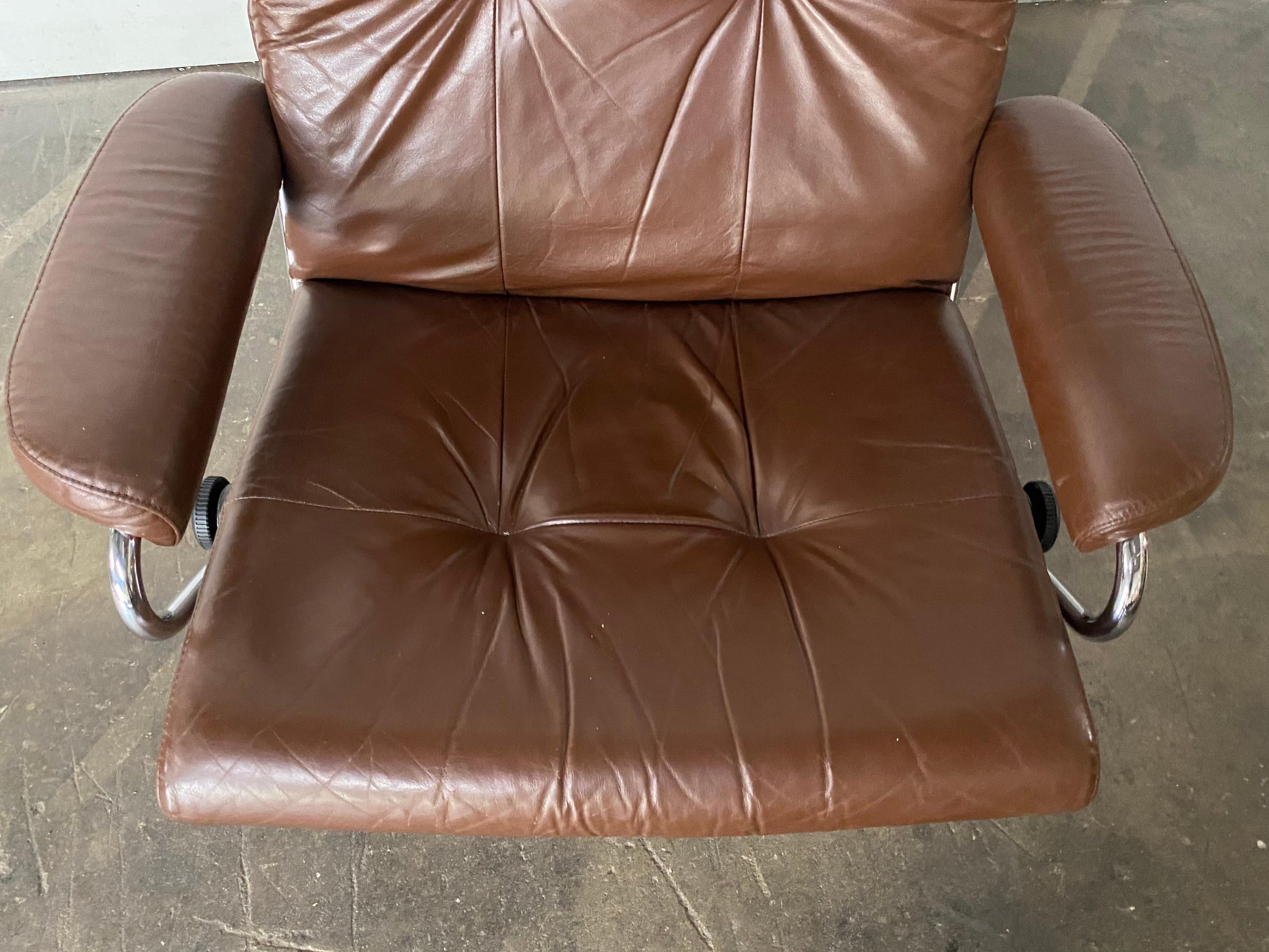 Ekornes Stressless Reclining Lounge Chair and Ottoman 2