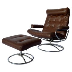 Ekornes Stressless Reclining Lounge Chair and Ottoman