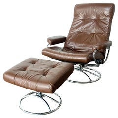 Ekornes Stressless Reclining Lounge Chair and Ottoman