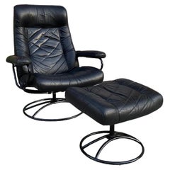 Ekornes Stressless Tumbona Reclinable y Otomana en Negro