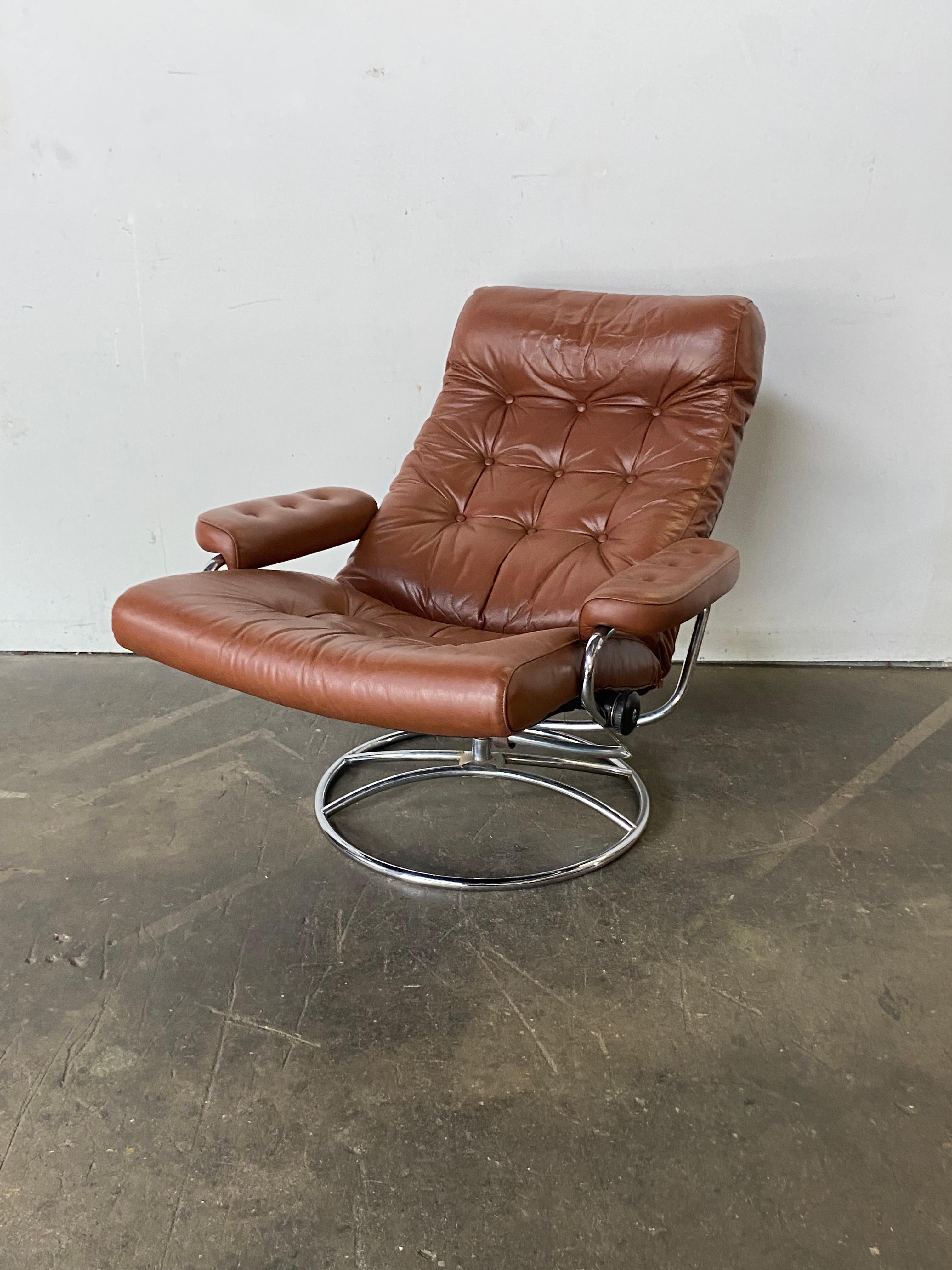 Mid-Century Modern Ekornes Stressless Reclining Lounge Chair