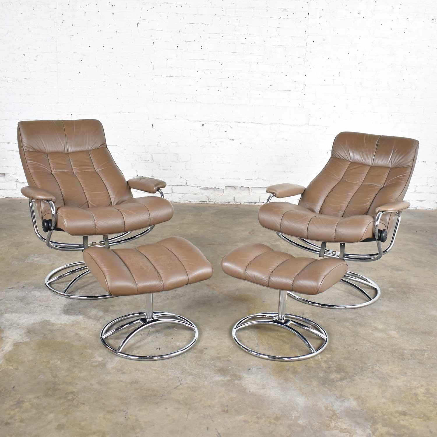 ekornes leather chair