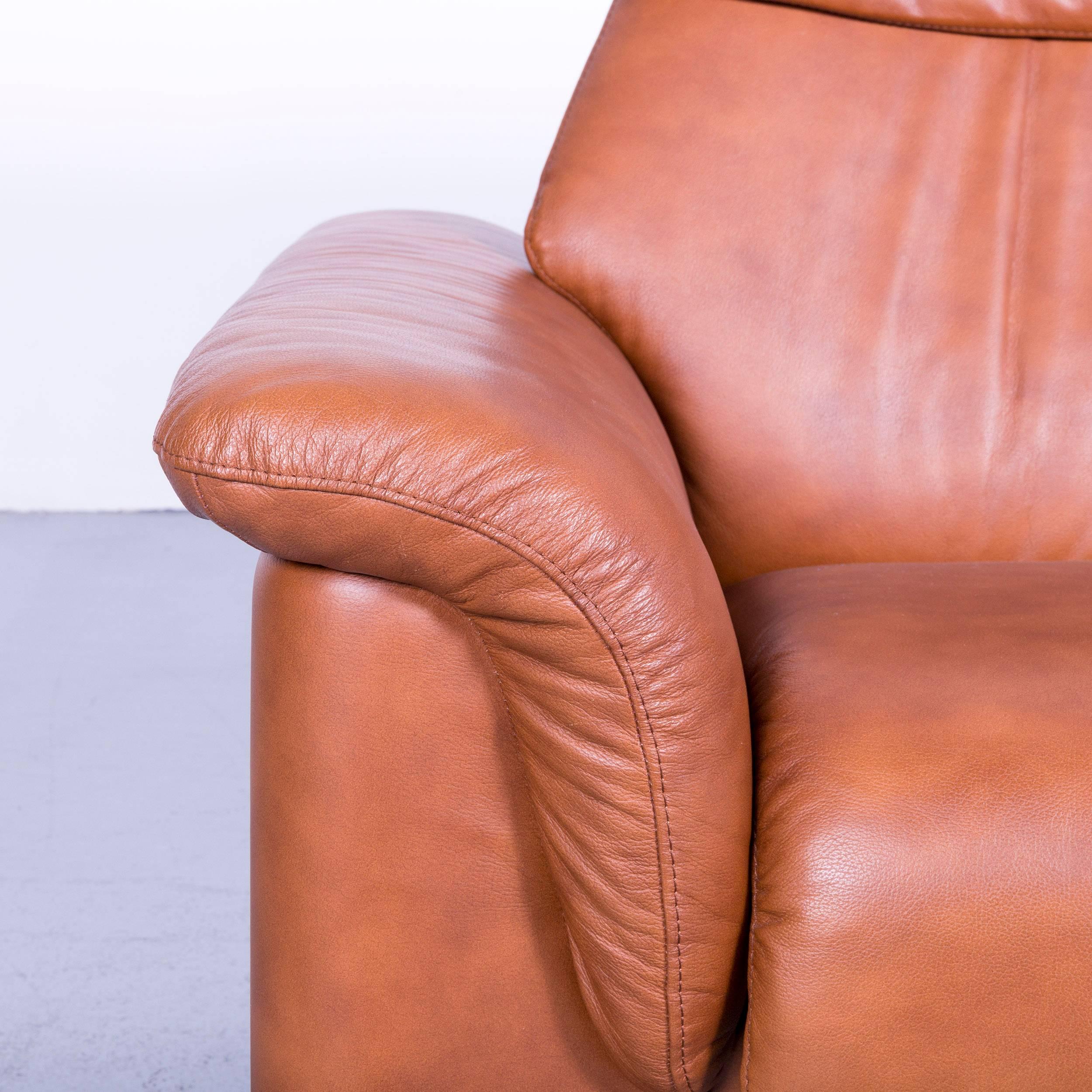 Ekornes Stressless Sofa Brown Leather Three-Seat Recliner 2