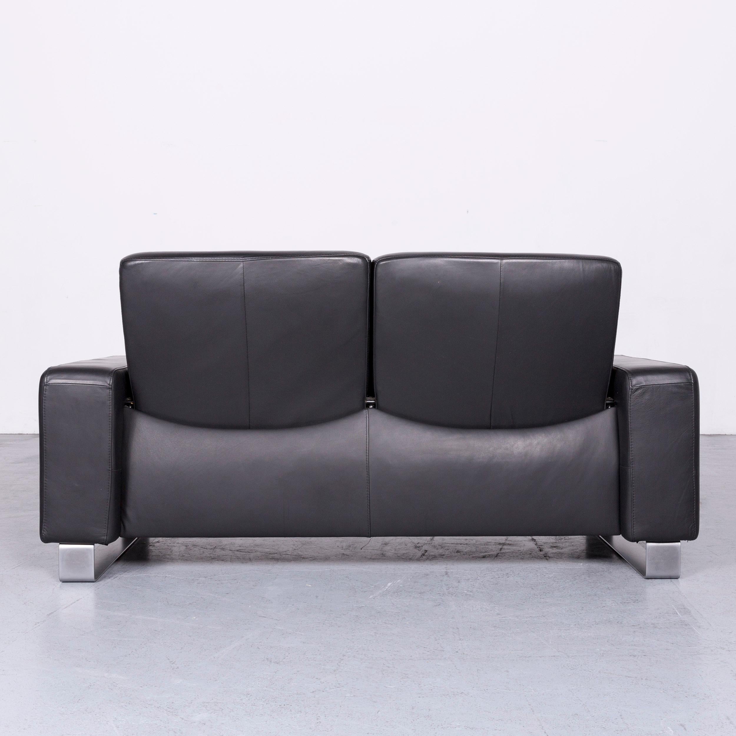 Ekornes Stressless Space Leather Sofa Black Recliner For Sale 2