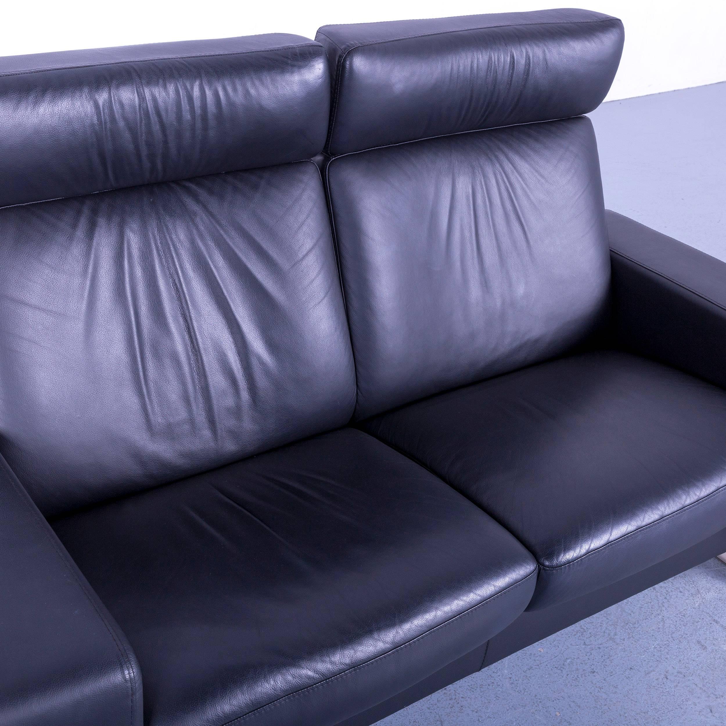 Ekornes Stressless Space Canapé en cuir noir inclinable 2