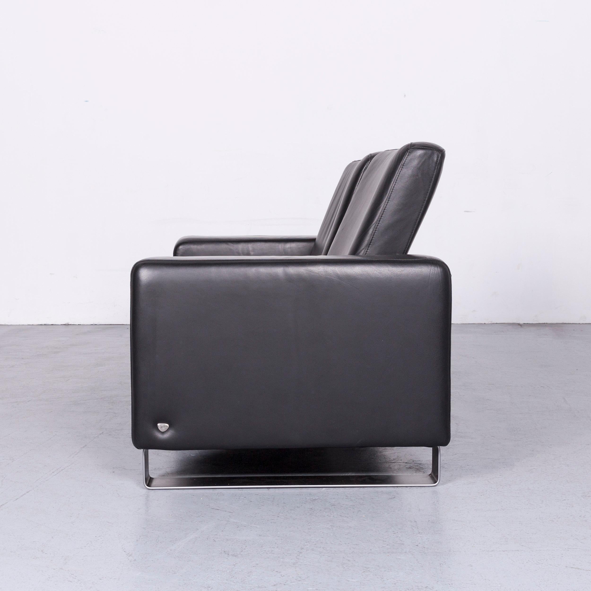 Ekornes Stressless Space Leather Sofa Black Recliner For Sale 3