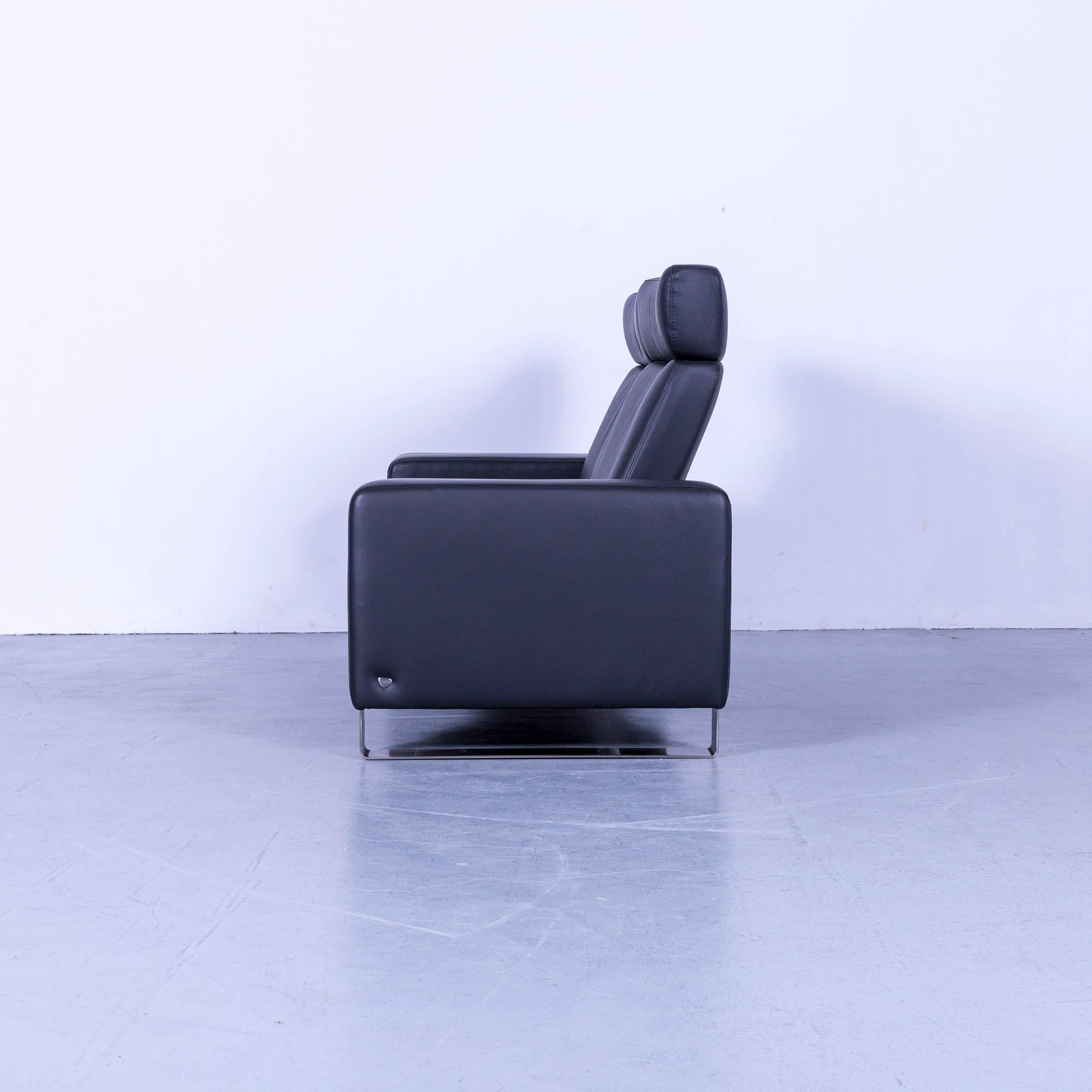 Ekornes Stressless Space Canapé en cuir noir inclinable 6
