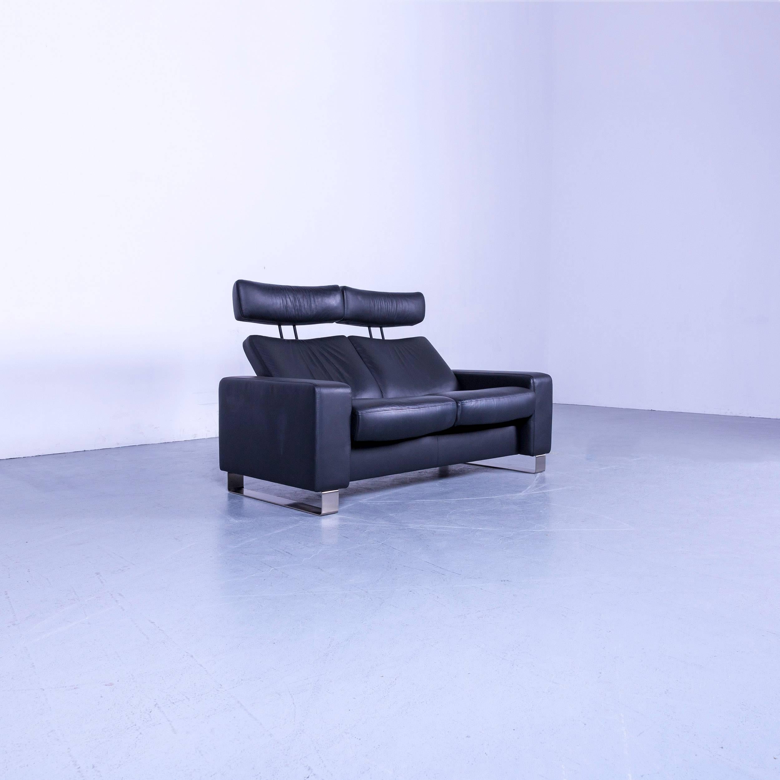 Cuir Ekornes Stressless Space Canapé en cuir noir inclinable