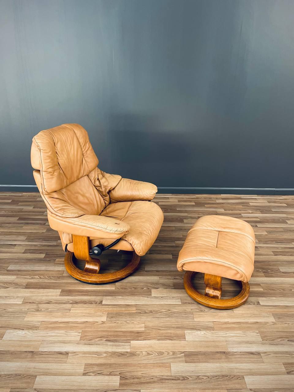 Condition: Original Vintage Condition, Arms Shows The Most Distressing 
Materials: Tan Leather, Wood