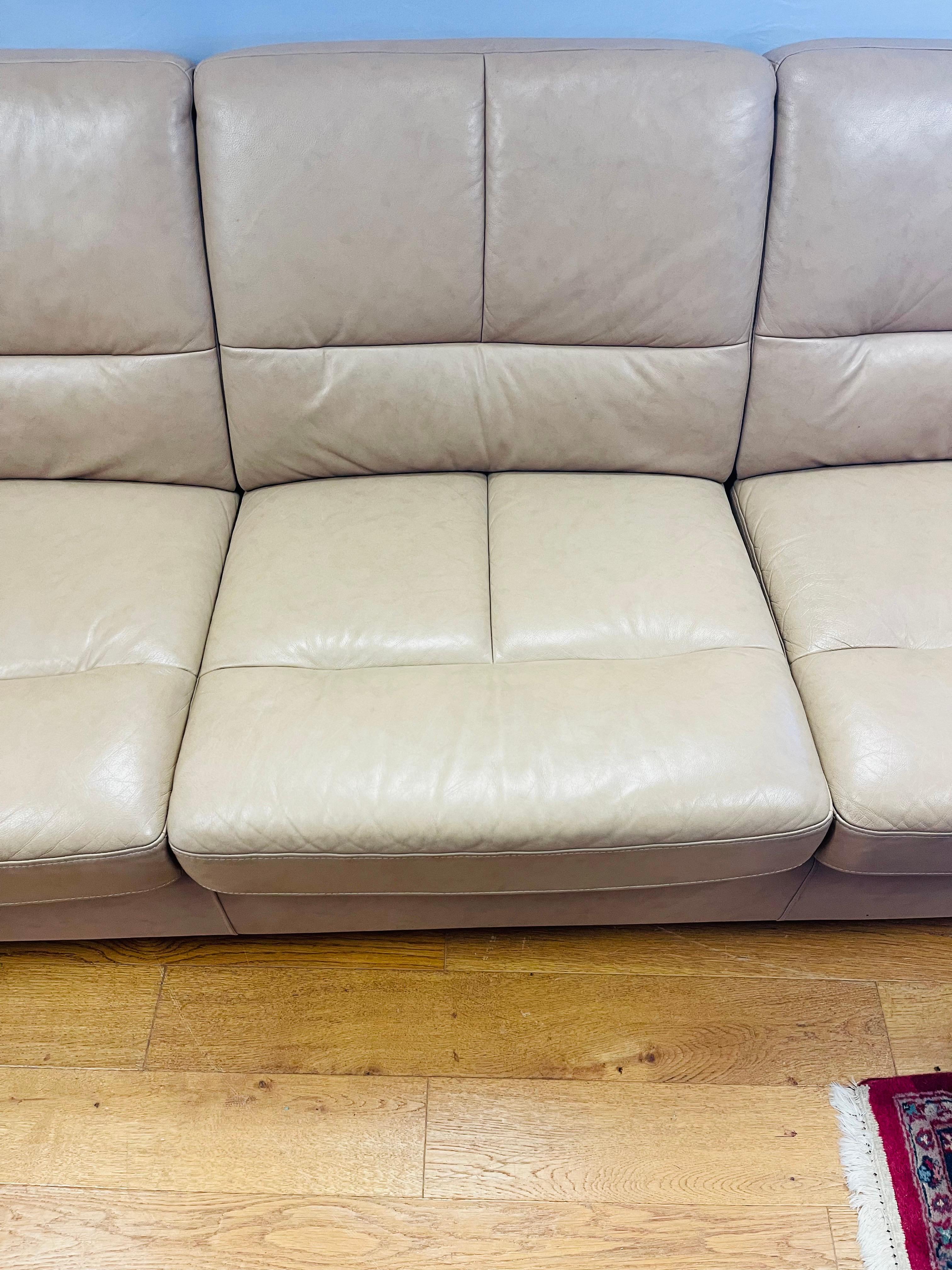 20th Century Ekornes Stressless Teak & Leather Oslo Sofa Scandinavian Modern Made in Norway