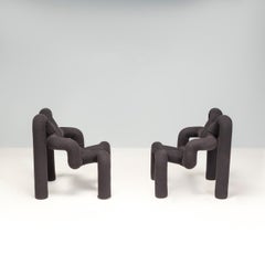 Ekstrem Black Lounge Chairs by Terje Ekstrøm, Set of 2