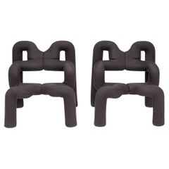 Ekstrem Black Lounge Chairs by Terje Ekstrøm, Set of 2