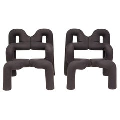 Sillas de salón negras Ekstrem de Terje Ekstrøm, set de 2