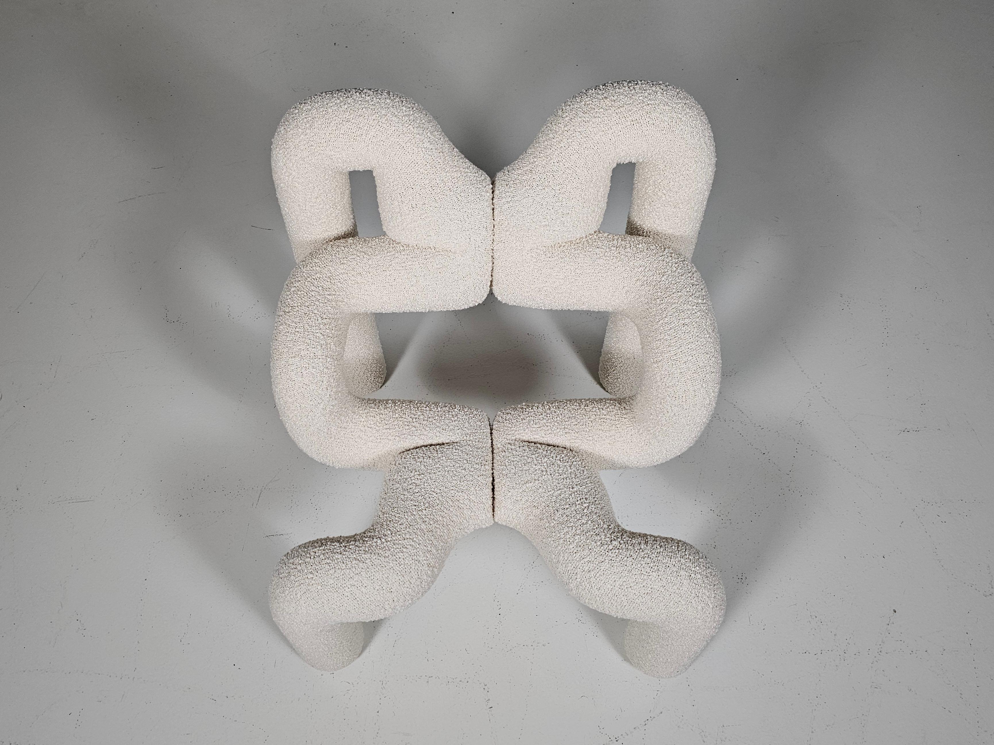 Late 20th Century Ekstrem Chair in cream bouclé by Terje Ekstrøm, 1984, Norway