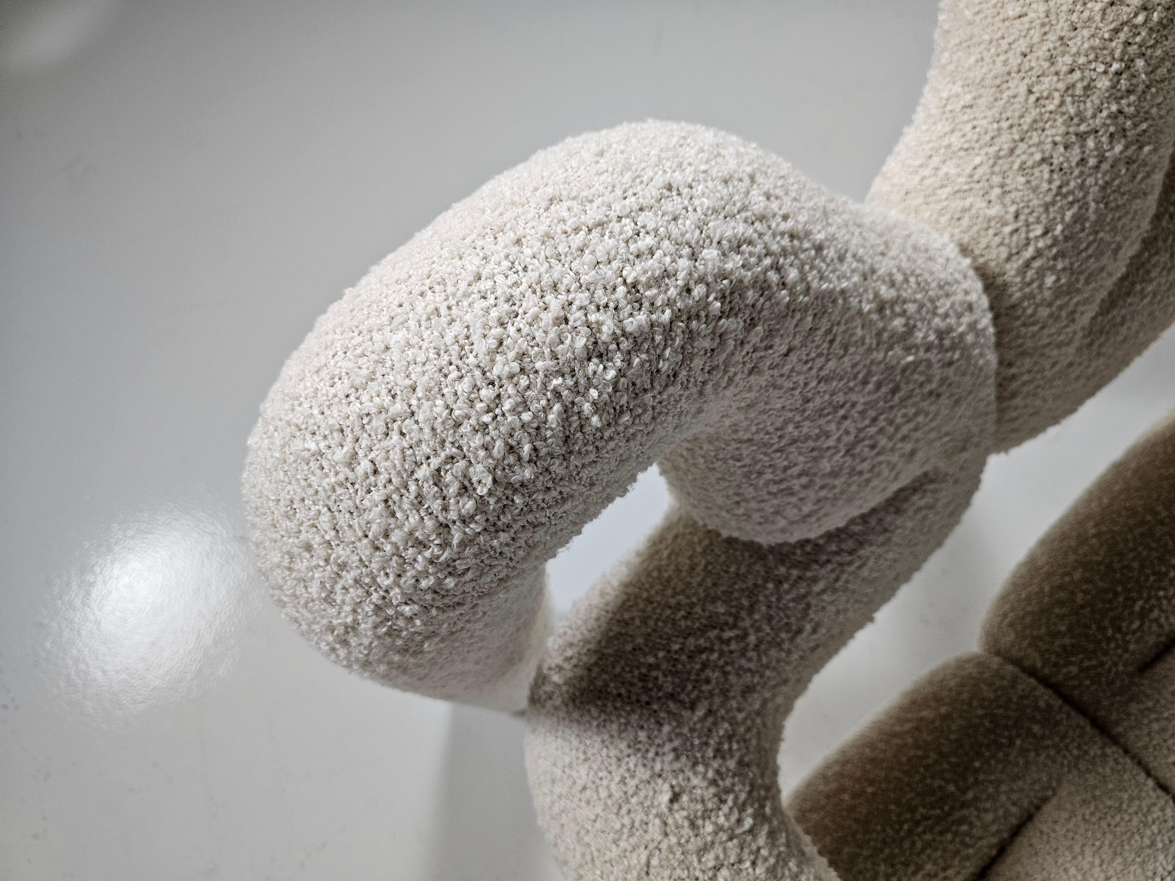 Ekstrem Chair in cream bouclé by Terje Ekstrøm, 1984, Norway 1