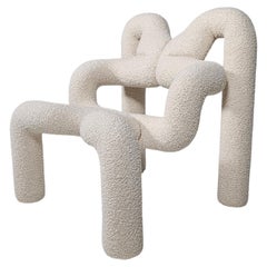 Ekstrem Chair in cream bouclé by Terje Ekstrøm, 1984, Norway