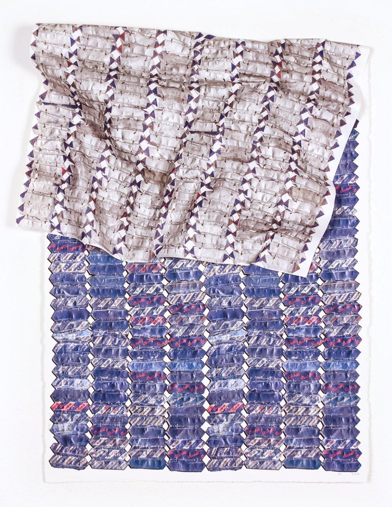 El Anatsui Blue Variation, Print For Sale at 1stdibs