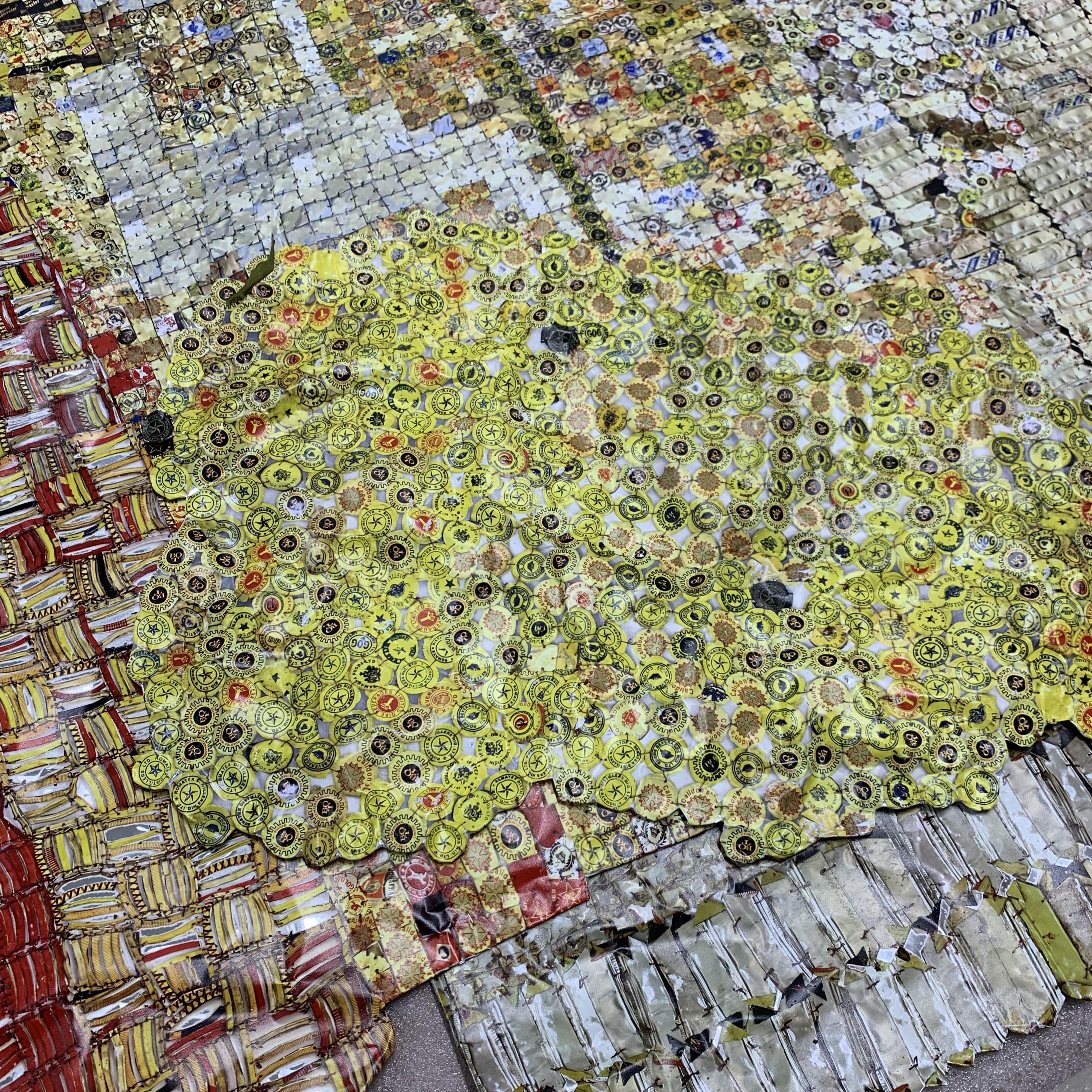 Checked Key by El Anatsui, Limited Edition, Wall Sculpture, Metal, Contemporary 1
