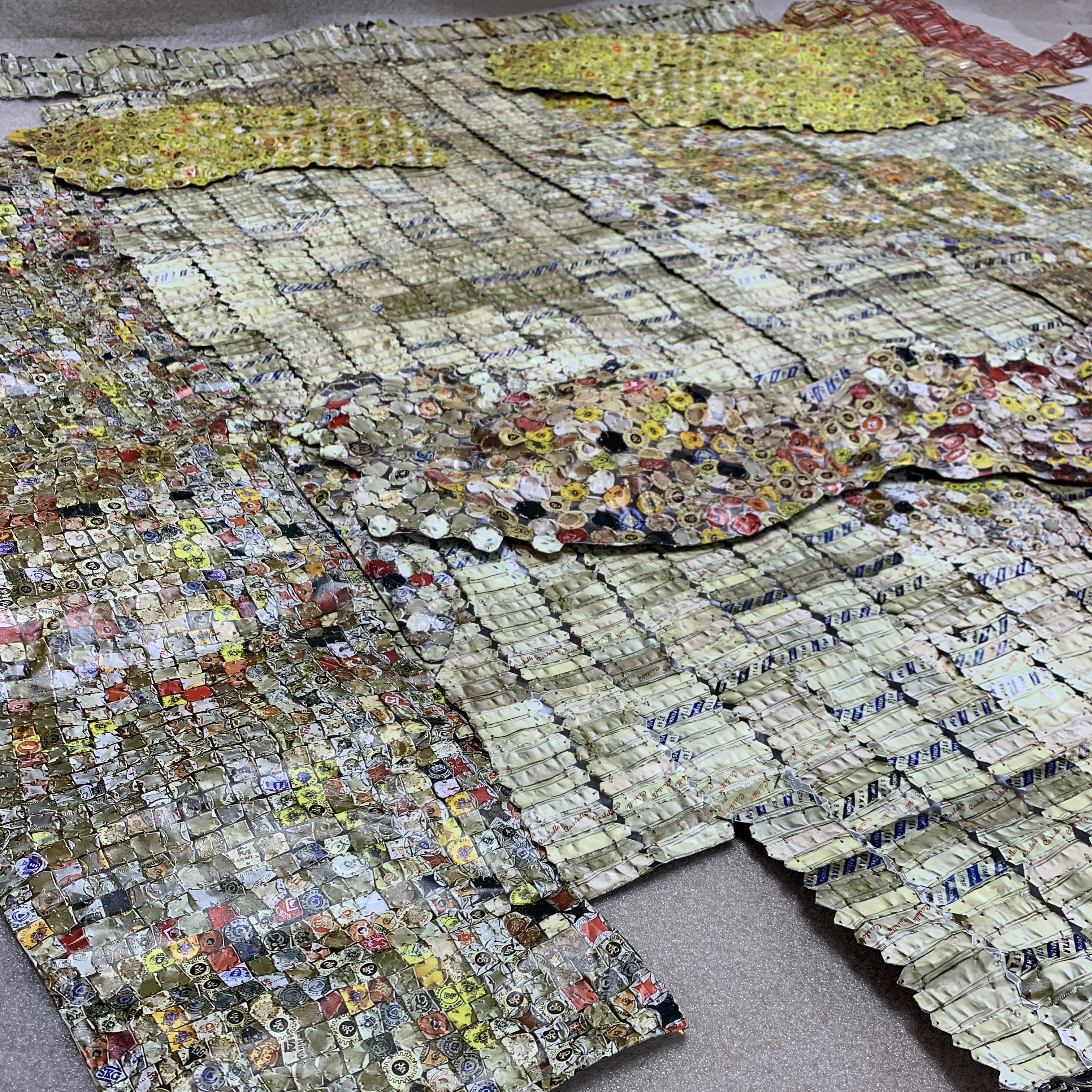 Checked Key by El Anatsui, Limited Edition, Wall Sculpture, Metal, Contemporary 2