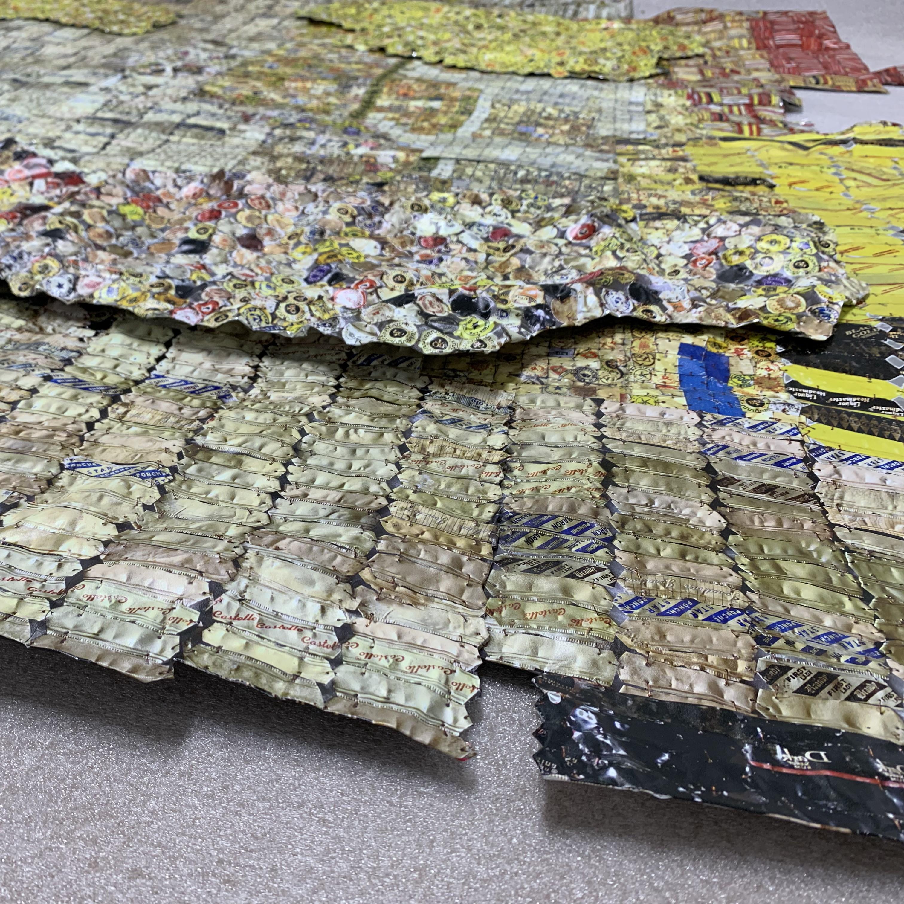 Checked Key by El Anatsui, Limited Edition, Wall Sculpture, Metal, Contemporary 3