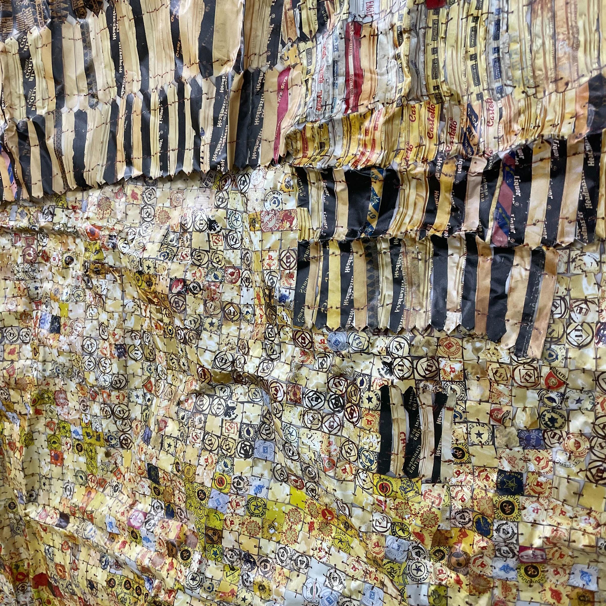 Gold Band von El Anatsui, Limitierte Auflage, Wand-Skulptur, Metall, Contemporary 3