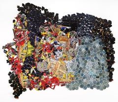 Used Paper and Silver by El Anatsui hand-sculpted aluminium sculpture African Art
