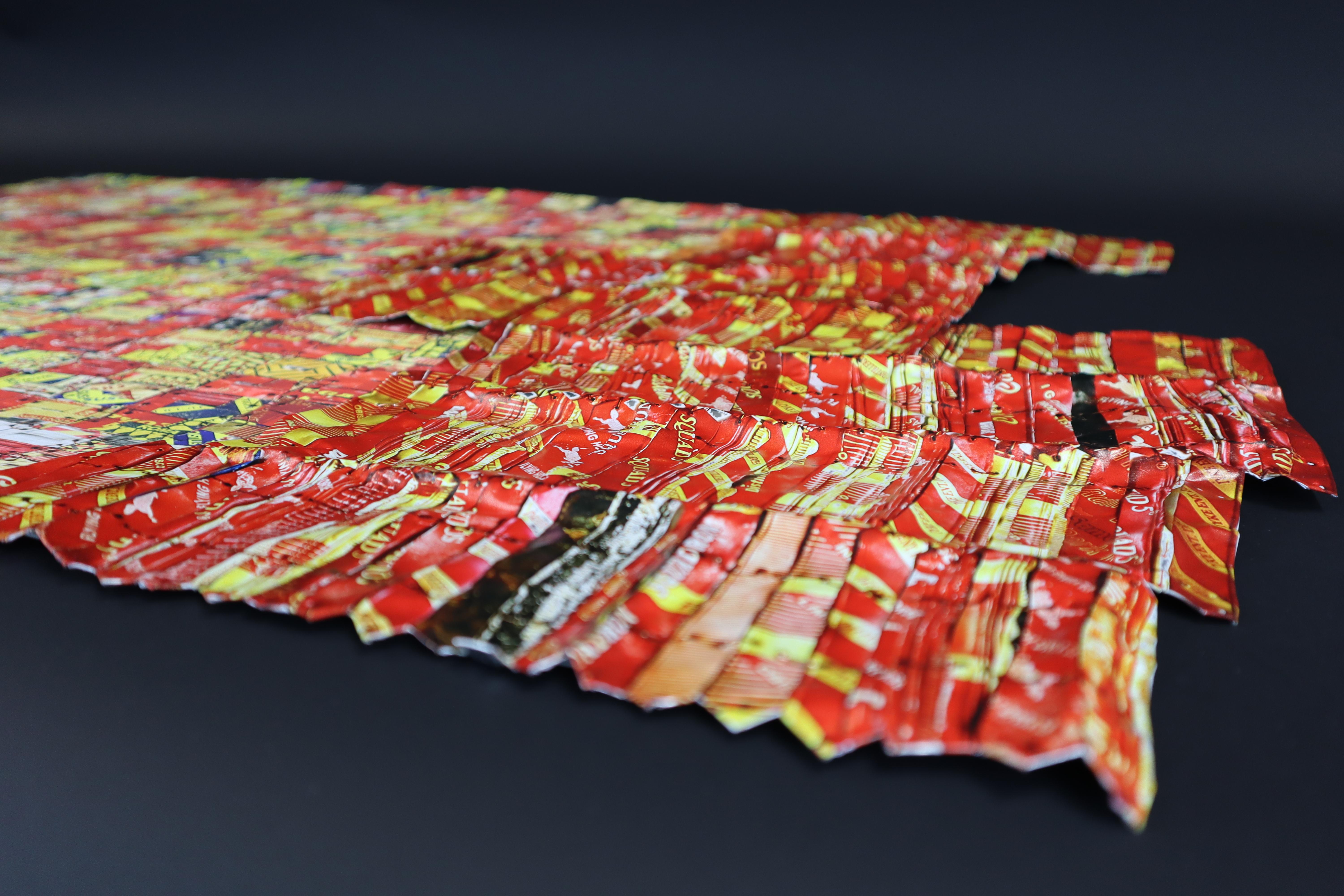 Gestreifte Flaggen, El Anatsui, Limitierte Auflage, Wandplastik, Metall, Contemporary 10