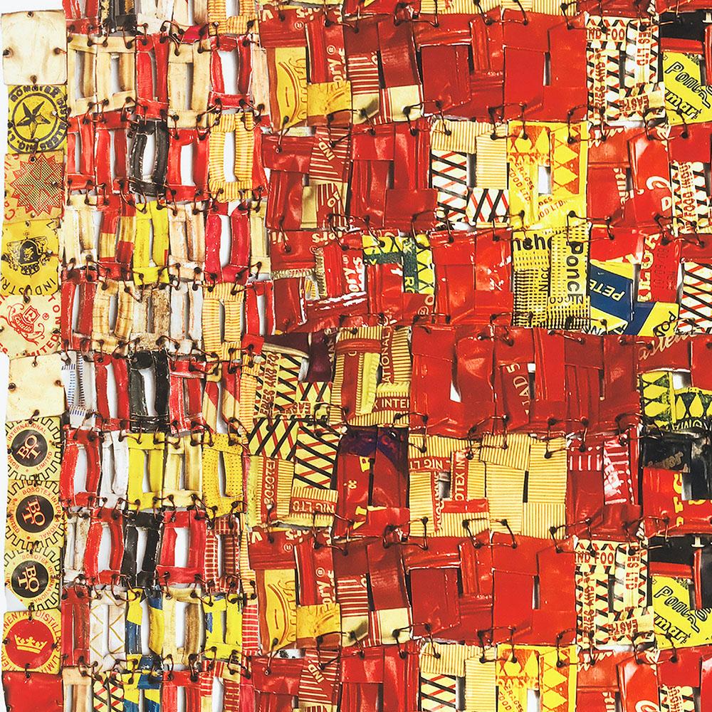 Gestreifte Flaggen, El Anatsui, Limitierte Auflage, Wandplastik, Metall, Contemporary 1