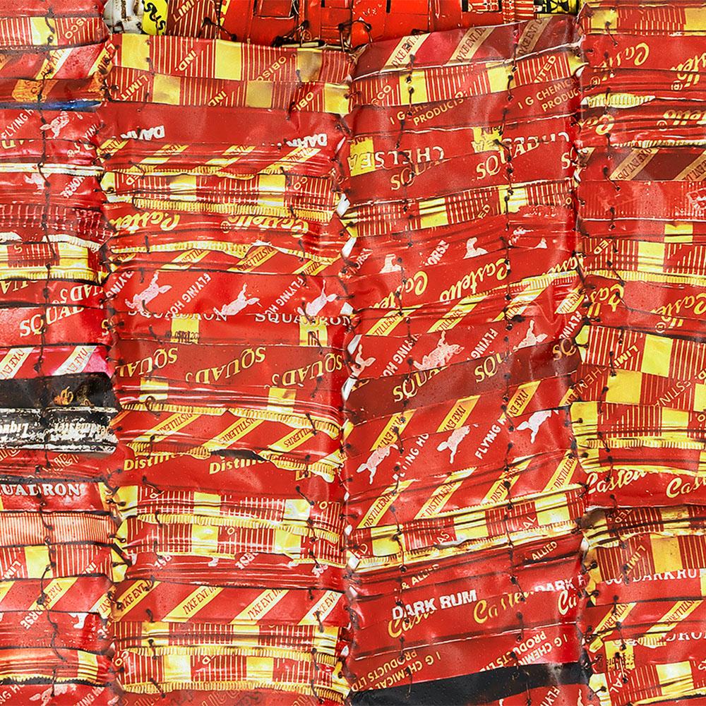 Gestreifte Flaggen, El Anatsui, Limitierte Auflage, Wandplastik, Metall, Contemporary 2