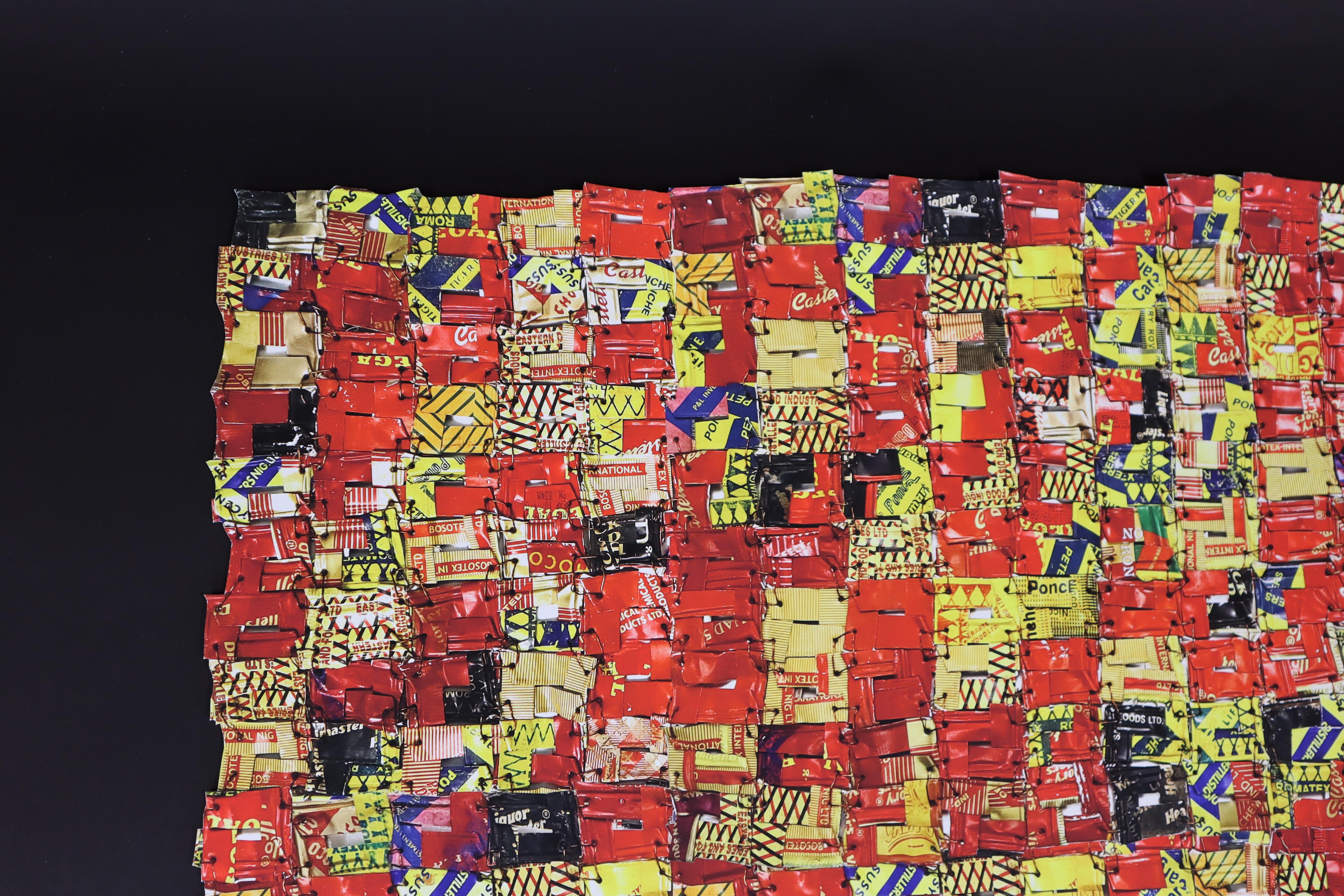 Gestreifte Flaggen, El Anatsui, Limitierte Auflage, Wandplastik, Metall, Contemporary 6