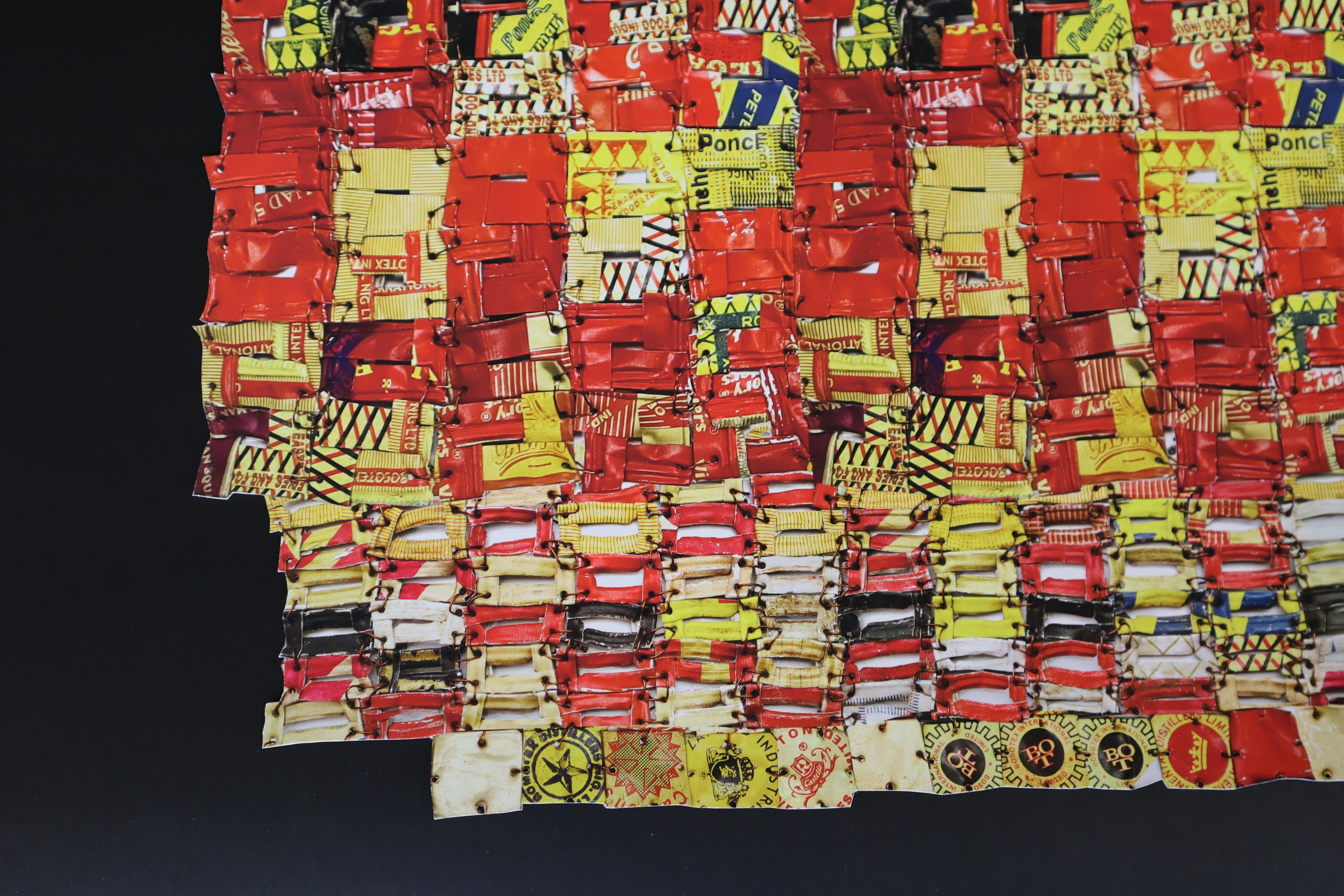 Gestreifte Flaggen, El Anatsui, Limitierte Auflage, Wandplastik, Metall, Contemporary 7