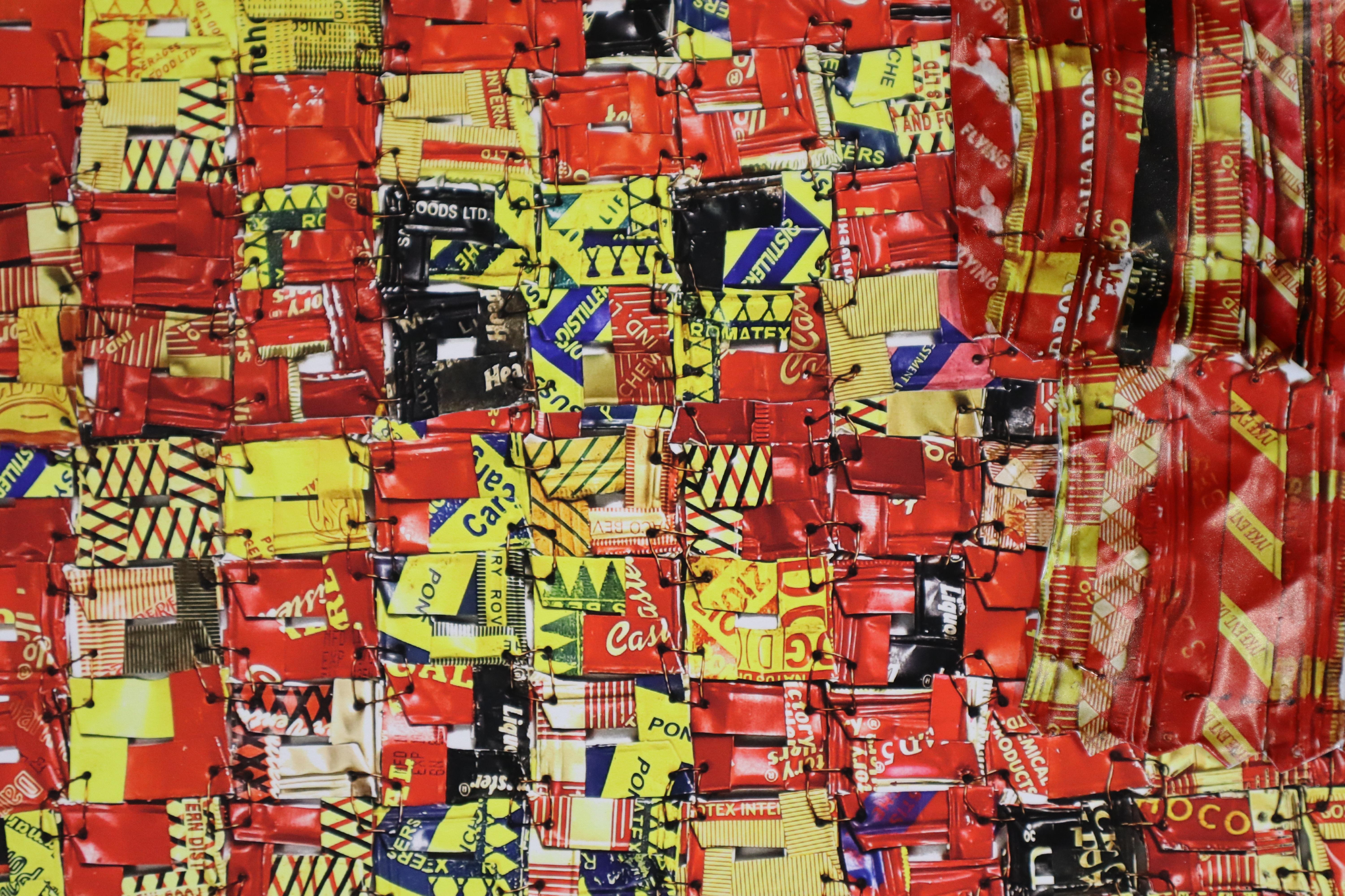 Gestreifte Flaggen, El Anatsui, Limitierte Auflage, Wandplastik, Metall, Contemporary 8