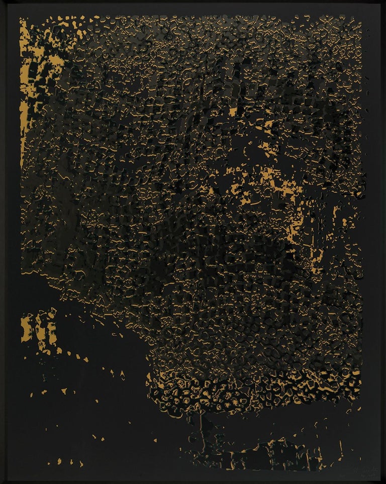 <i></noscript>Untitled (Black Edge with Pearl)</i>, 2013, by El Anatsui, offered by Zane Bennett Contemporary Art