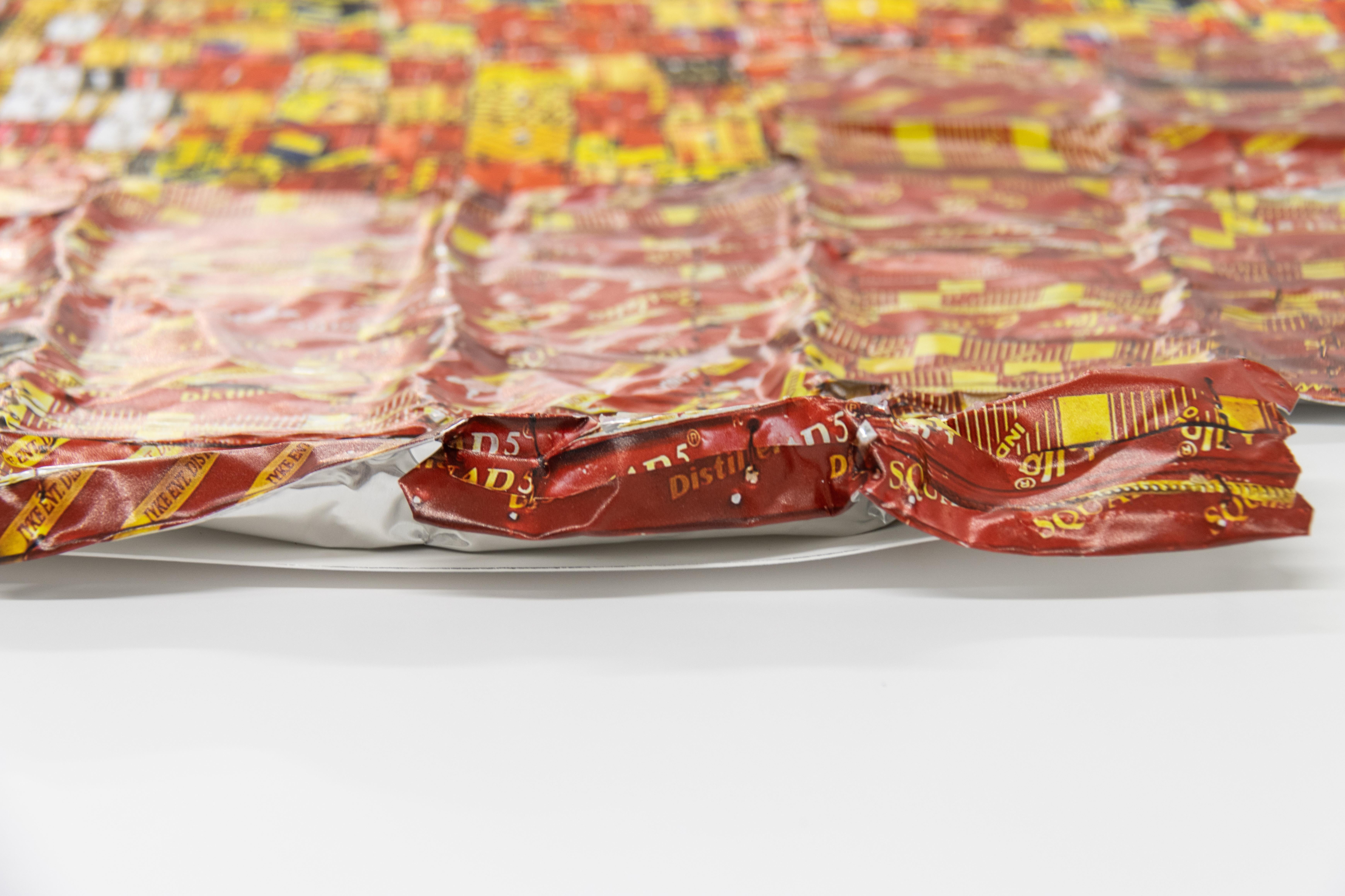 Striped Flags - Abstract Photograph by El Anatsui