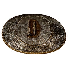 El Arturo Crumrine Vintage Belt Buckle D Western Yellowstone Ranch Style