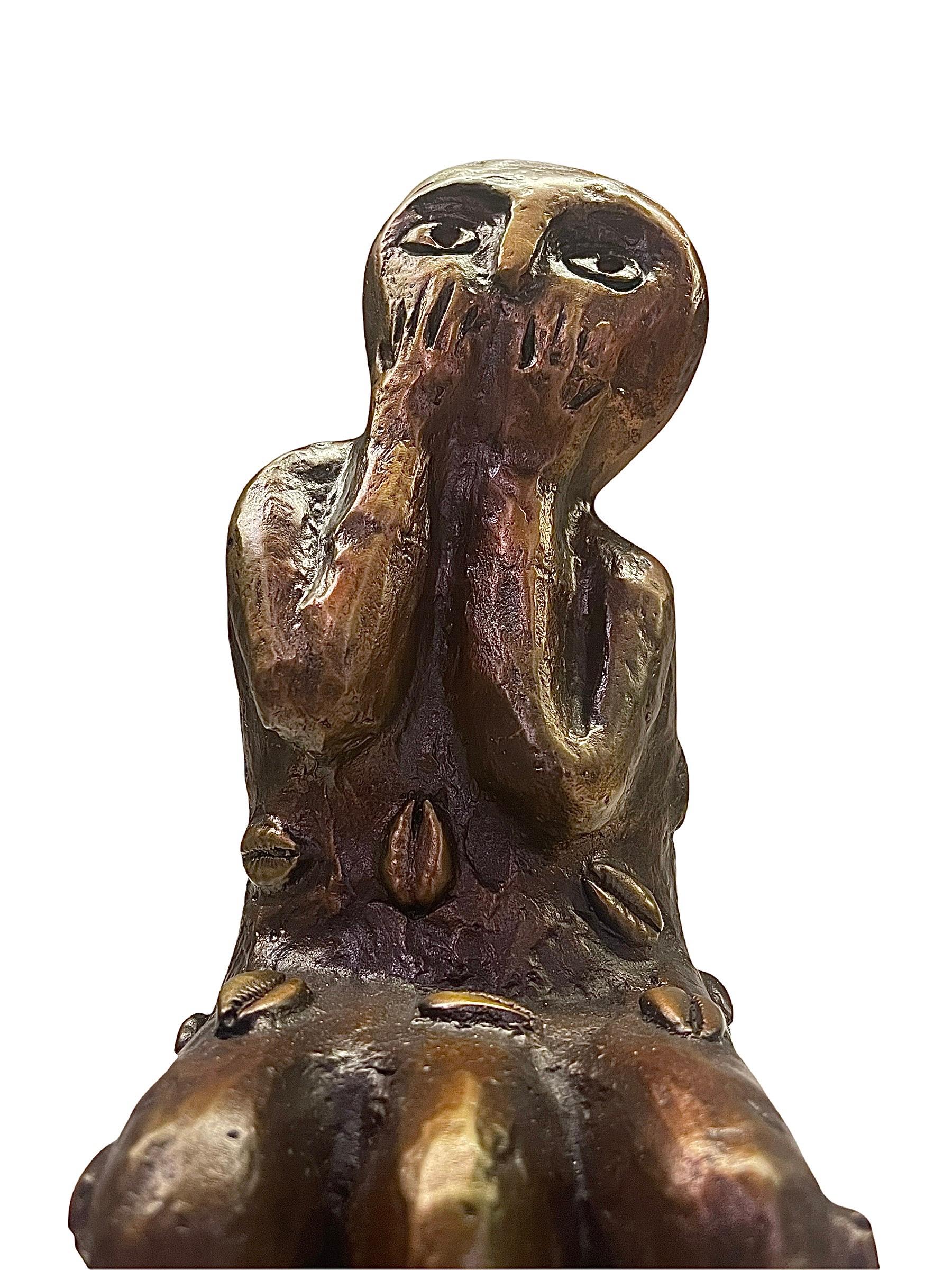 Bronze El Asombro (2009) - Sculpture contemporaine en bronze de Manuel Mendive en vente