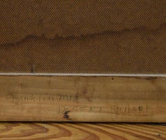 "FRANKLIN MOUNTAINS DESERT SUNSET" NEAR EL PASO GREAT PAINTING 1930s ELMER BOONE