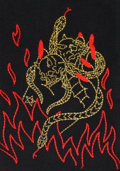 El Diablo. From The Ventura Series.  Embroidery thread on canvas