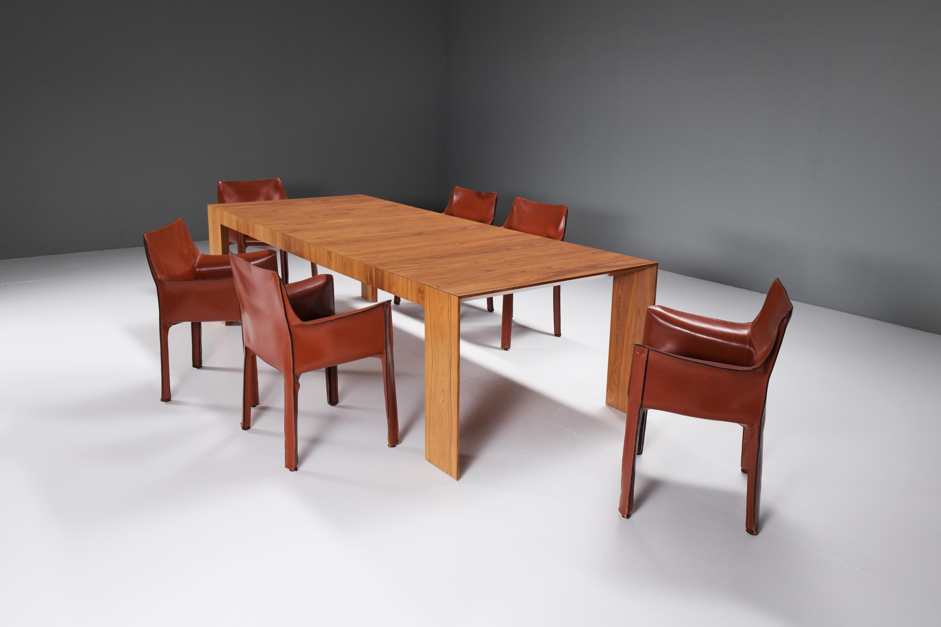 El Dom 370 dining table XL Santos Rosewood by Hannes Wettstein for CASSINA Italy For Sale 6