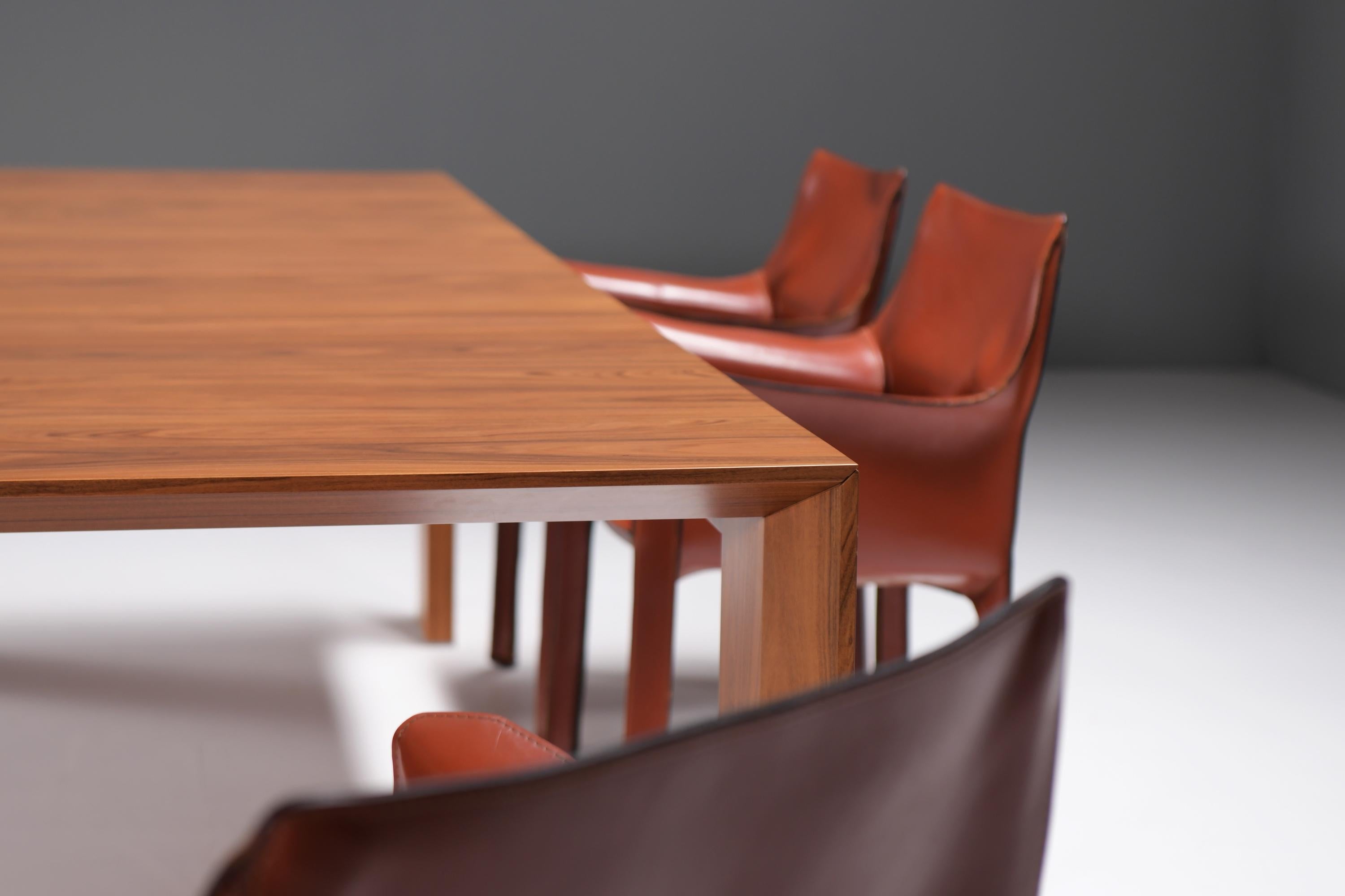 El Dom table + 6 Cab 413 chairs - Hannes Wettstein/Mario Bellini - CASSINA Italy For Sale 4