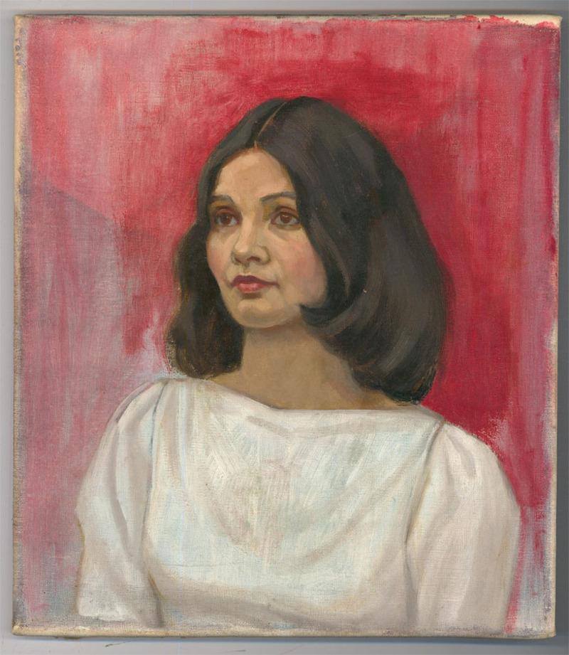 E.L. Edwards - Mid 20th Century Oil, Lady In White 2
