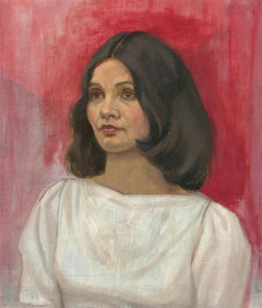 E.L. Edwards - Mid 20th Century Oil, Lady In White